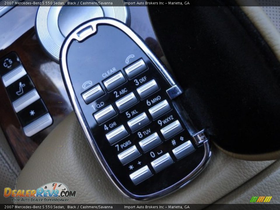 2007 Mercedes-Benz S 550 Sedan Black / Cashmere/Savanna Photo #23