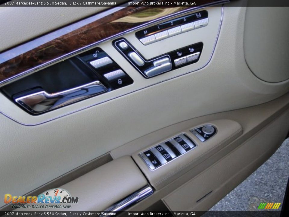 2007 Mercedes-Benz S 550 Sedan Black / Cashmere/Savanna Photo #28