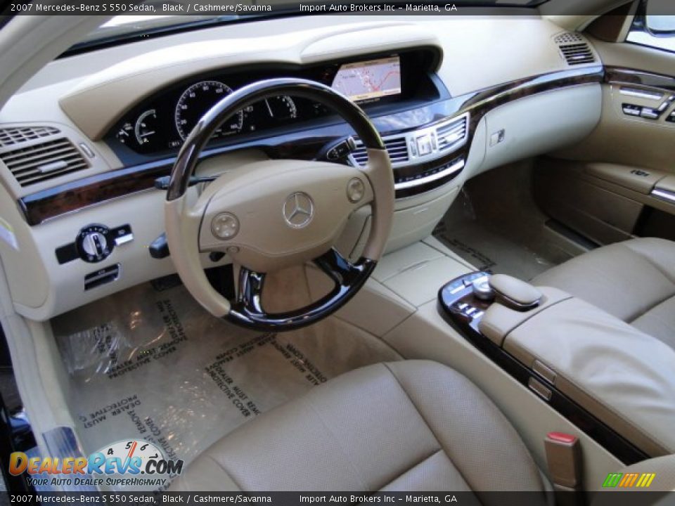 2007 Mercedes-Benz S 550 Sedan Black / Cashmere/Savanna Photo #30