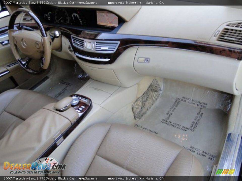 2007 Mercedes-Benz S 550 Sedan Black / Cashmere/Savanna Photo #31