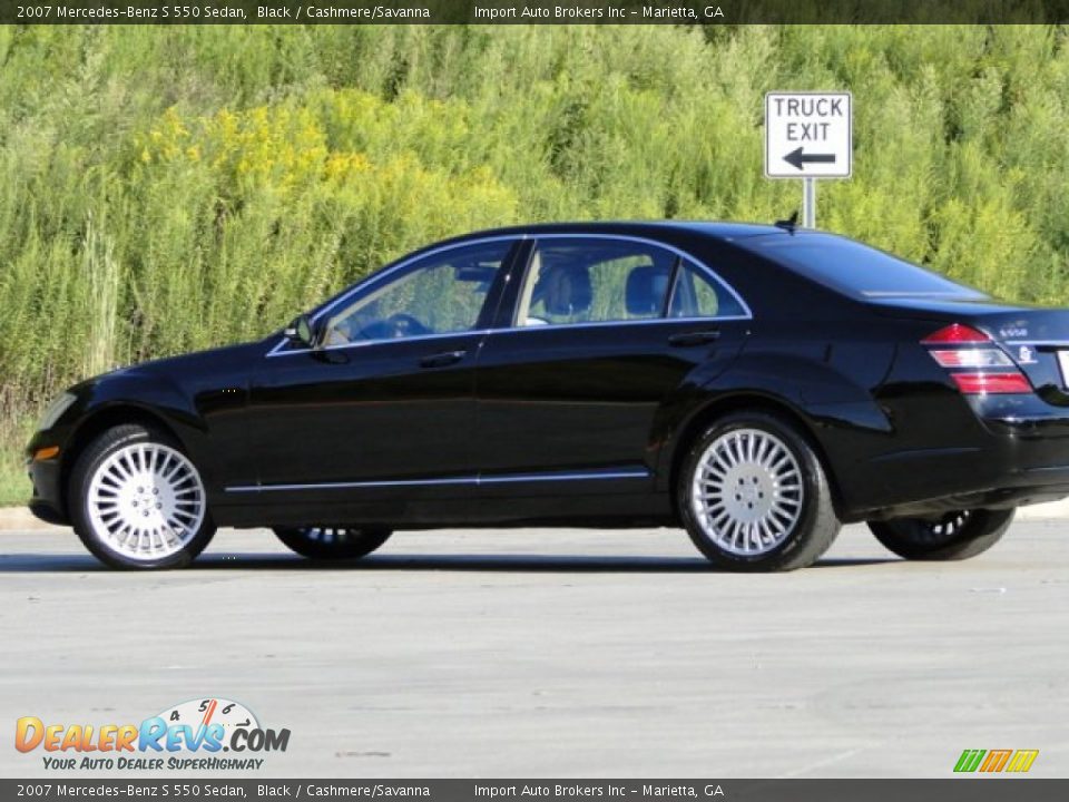 2007 Mercedes-Benz S 550 Sedan Black / Cashmere/Savanna Photo #34
