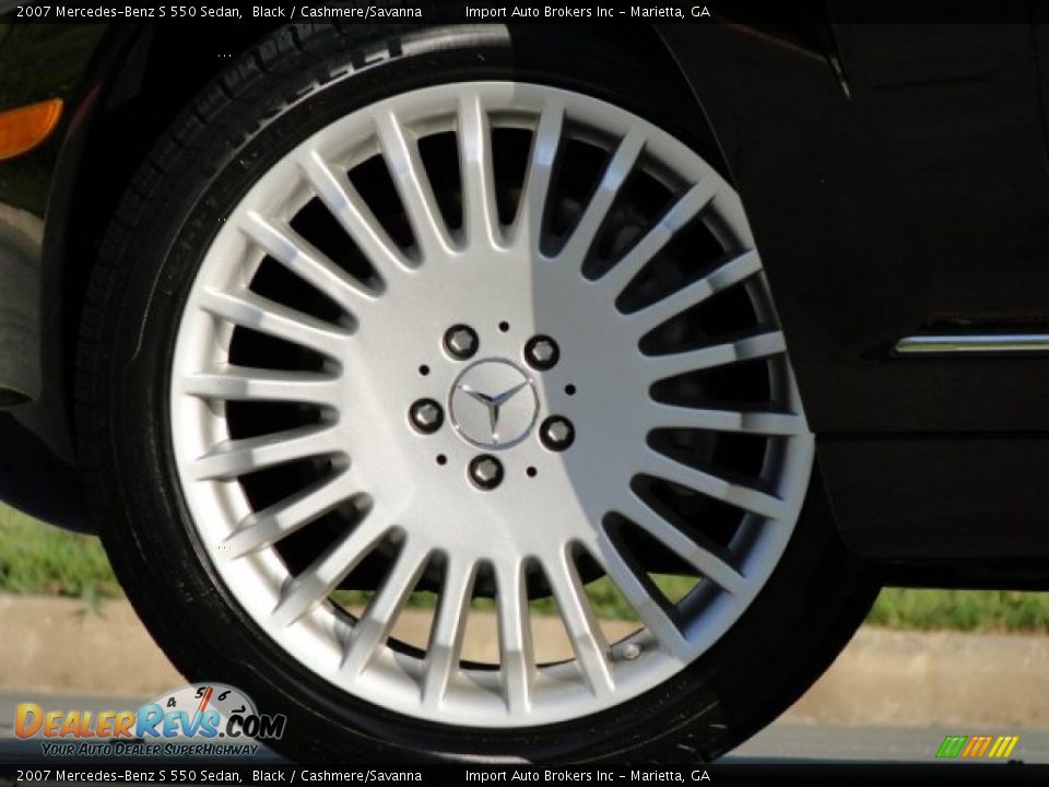 2007 Mercedes-Benz S 550 Sedan Black / Cashmere/Savanna Photo #35
