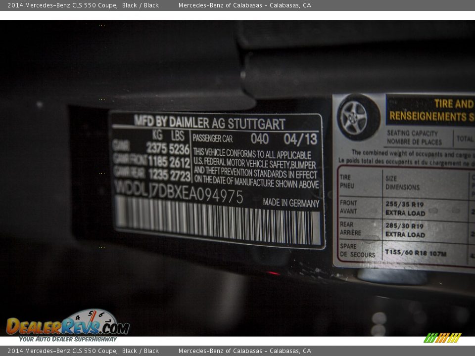 2014 Mercedes-Benz CLS 550 Coupe Black / Black Photo #7