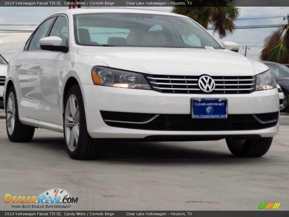 2014 Volkswagen Passat TDI SE Candy White / Cornsilk Beige Photo #1