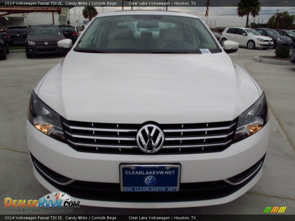 2014 Volkswagen Passat TDI SE Candy White / Cornsilk Beige Photo #2