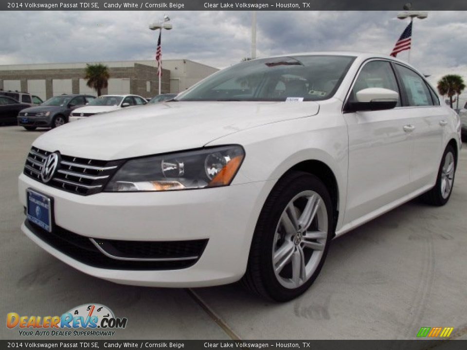 2014 Volkswagen Passat TDI SE Candy White / Cornsilk Beige Photo #3