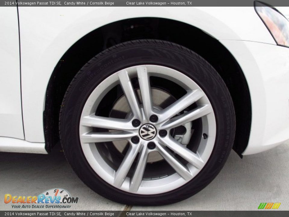 2014 Volkswagen Passat TDI SE Candy White / Cornsilk Beige Photo #7