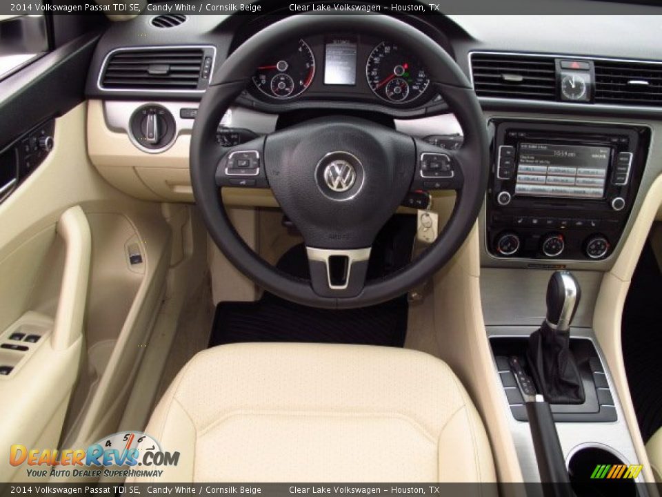 2014 Volkswagen Passat TDI SE Candy White / Cornsilk Beige Photo #14