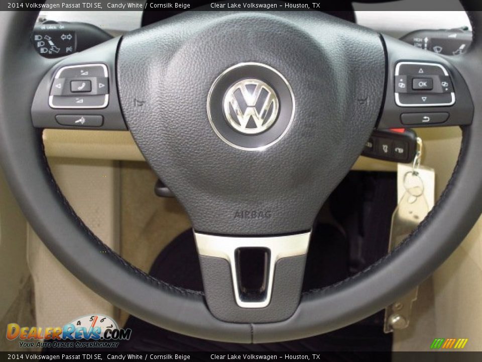 2014 Volkswagen Passat TDI SE Candy White / Cornsilk Beige Photo #18