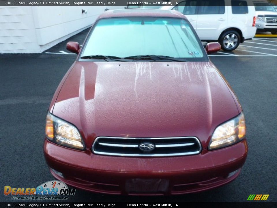 2002 Subaru Legacy GT Limited Sedan Regatta Red Pearl / Beige Photo #8