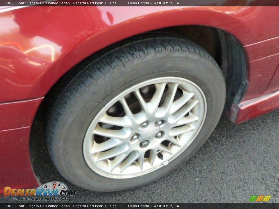 2002 Subaru Legacy GT Limited Sedan Regatta Red Pearl / Beige Photo #9