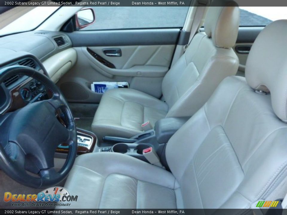 2002 Subaru Legacy GT Limited Sedan Regatta Red Pearl / Beige Photo #10