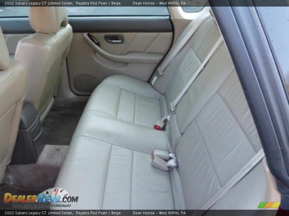 2002 Subaru Legacy GT Limited Sedan Regatta Red Pearl / Beige Photo #11