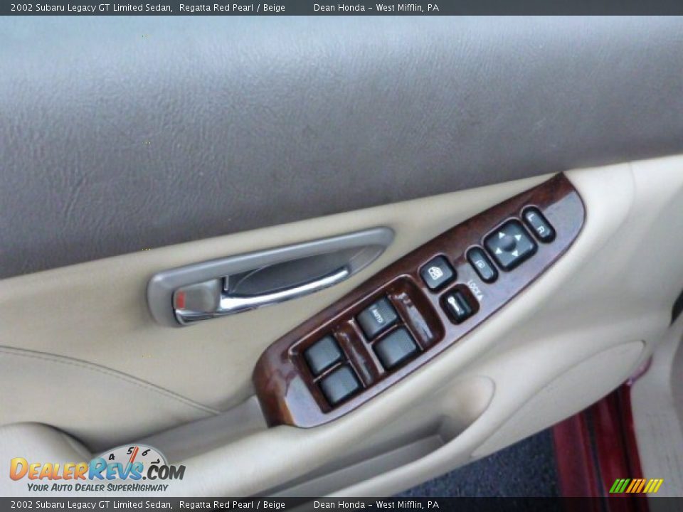 2002 Subaru Legacy GT Limited Sedan Regatta Red Pearl / Beige Photo #14