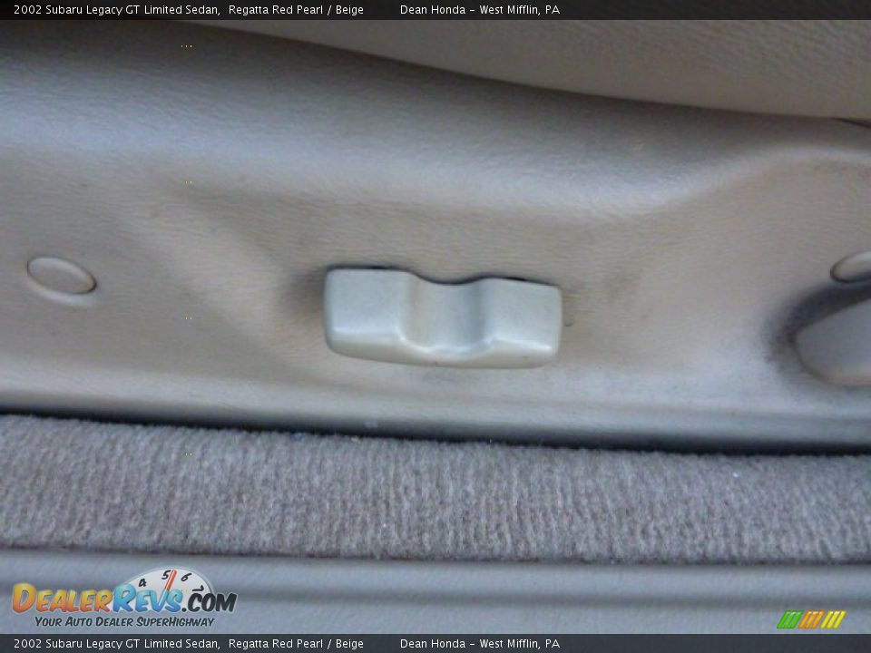 2002 Subaru Legacy GT Limited Sedan Regatta Red Pearl / Beige Photo #15