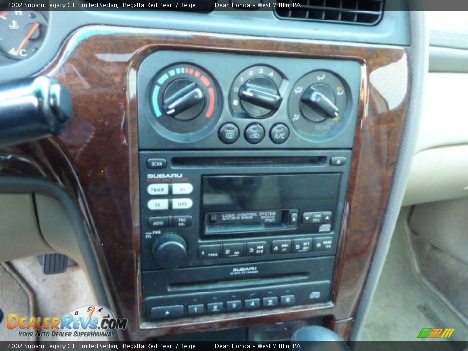 2002 Subaru Legacy GT Limited Sedan Regatta Red Pearl / Beige Photo #18