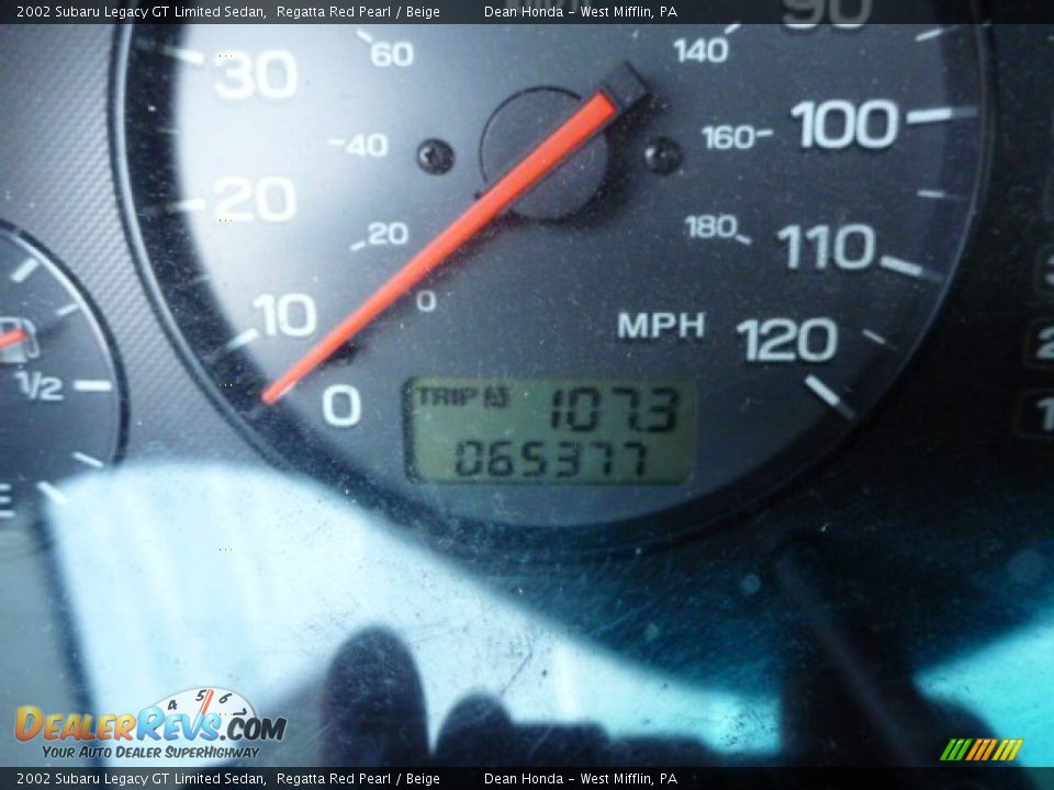 2002 Subaru Legacy GT Limited Sedan Regatta Red Pearl / Beige Photo #19