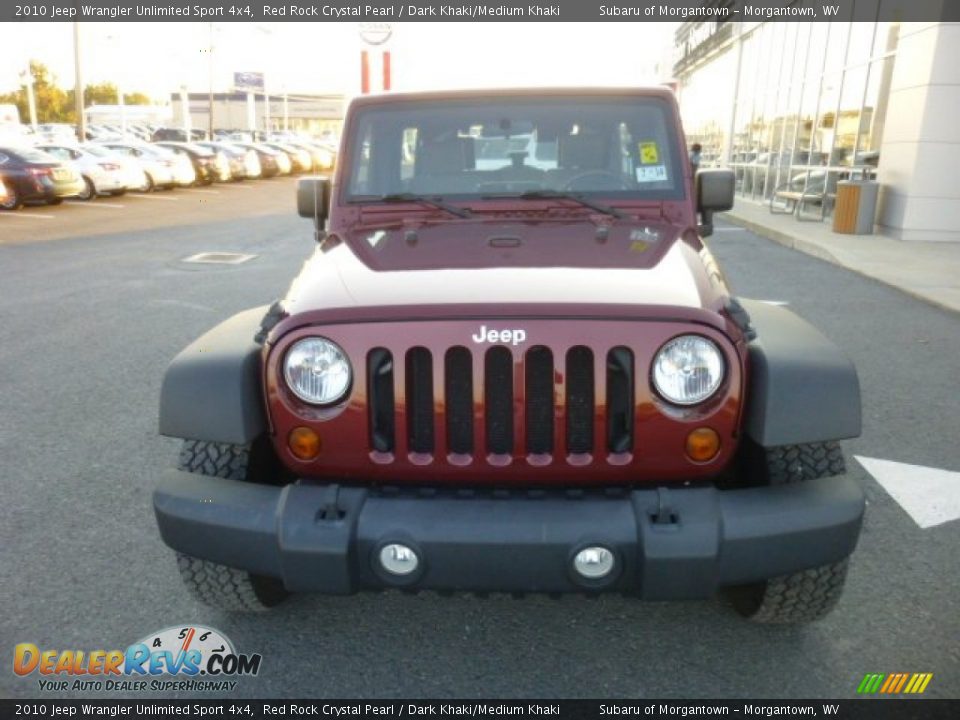 2010 Jeep Wrangler Unlimited Sport 4x4 Red Rock Crystal Pearl / Dark Khaki/Medium Khaki Photo #2