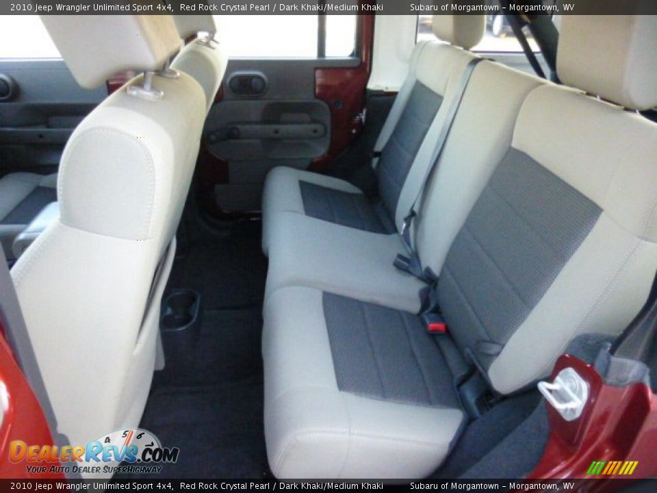 2010 Jeep Wrangler Unlimited Sport 4x4 Red Rock Crystal Pearl / Dark Khaki/Medium Khaki Photo #5