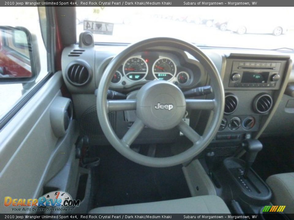 2010 Jeep Wrangler Unlimited Sport 4x4 Red Rock Crystal Pearl / Dark Khaki/Medium Khaki Photo #6