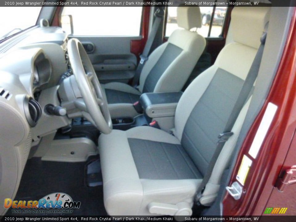 2010 Jeep Wrangler Unlimited Sport 4x4 Red Rock Crystal Pearl / Dark Khaki/Medium Khaki Photo #7