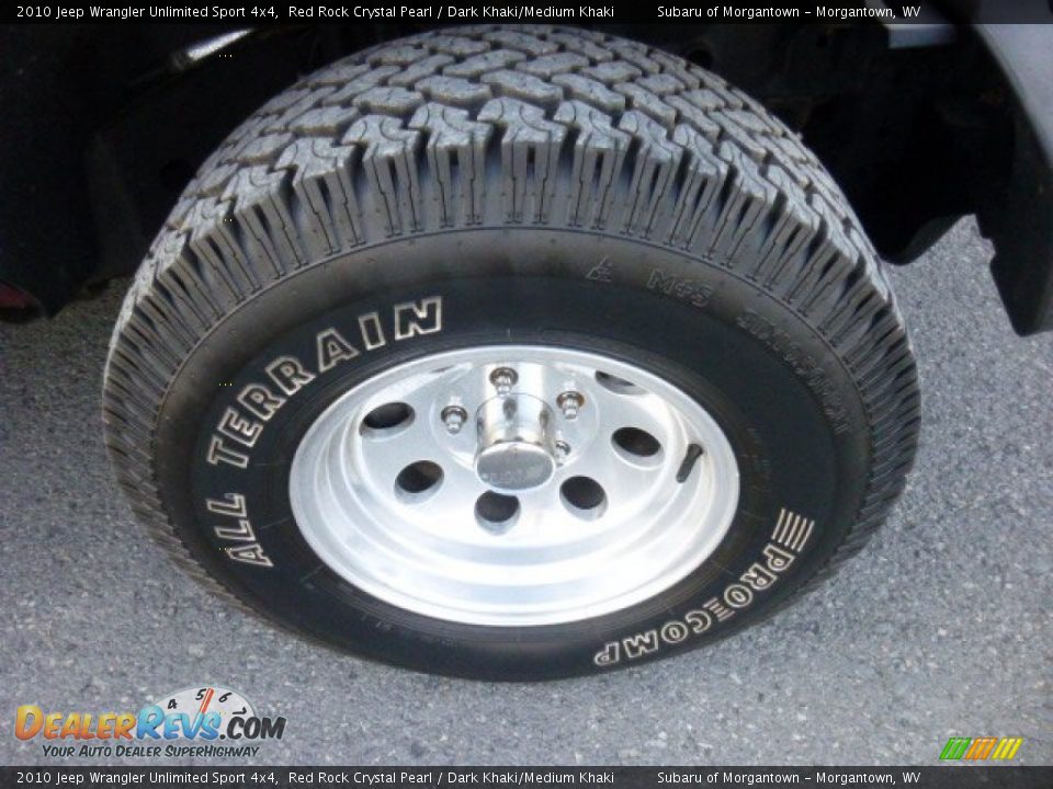 2010 Jeep Wrangler Unlimited Sport 4x4 Red Rock Crystal Pearl / Dark Khaki/Medium Khaki Photo #13