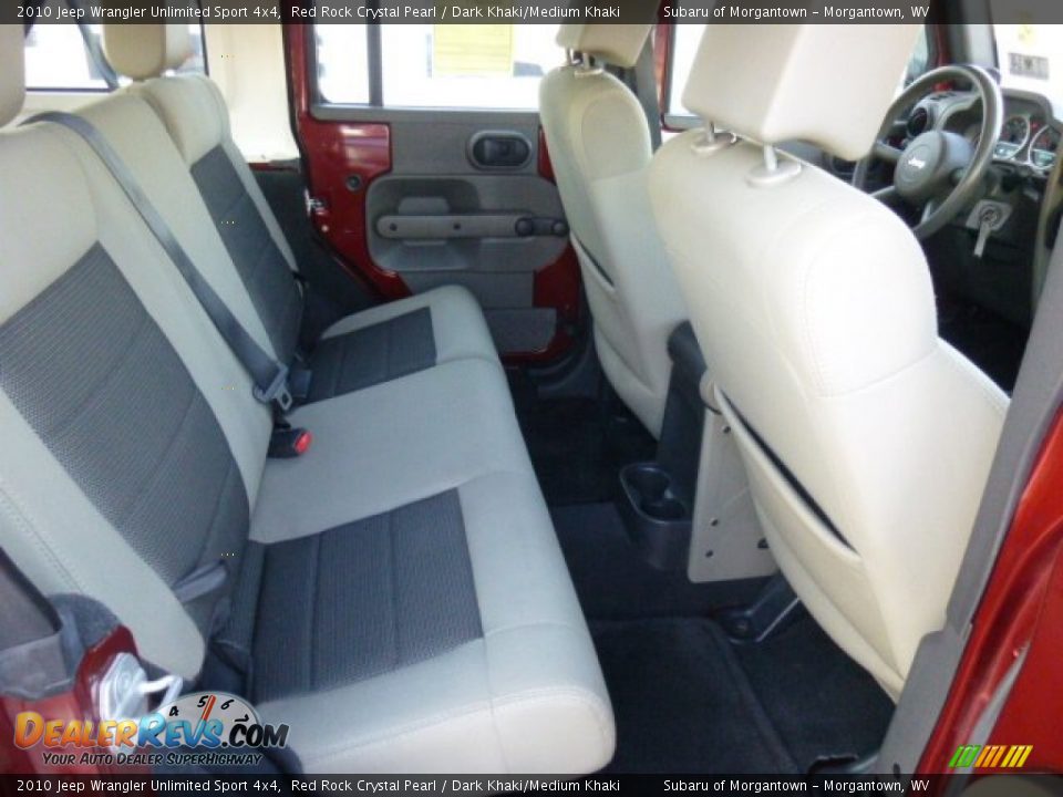 2010 Jeep Wrangler Unlimited Sport 4x4 Red Rock Crystal Pearl / Dark Khaki/Medium Khaki Photo #14
