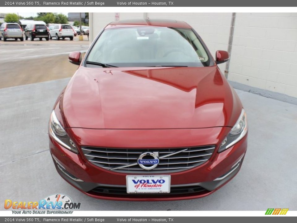 2014 Volvo S60 T5 Flamenco Red Metallic / Soft Beige Photo #2