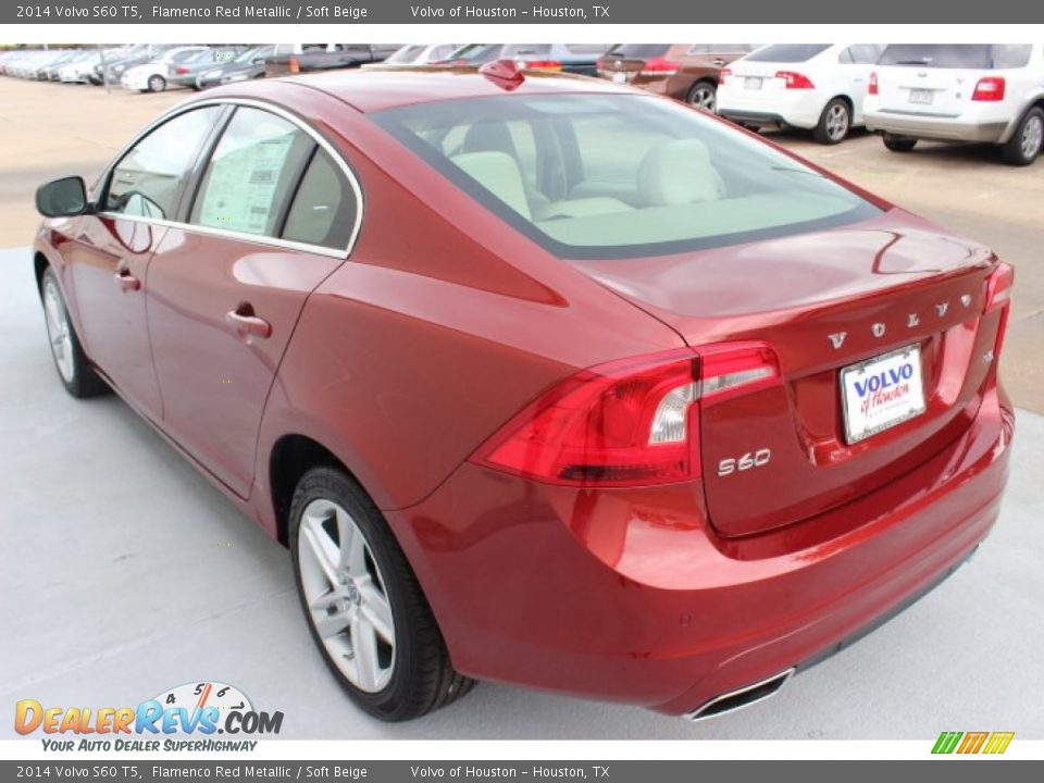 2014 Volvo S60 T5 Flamenco Red Metallic / Soft Beige Photo #5