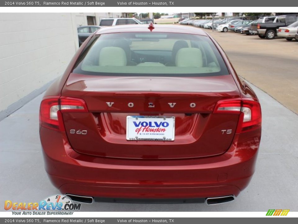 2014 Volvo S60 T5 Flamenco Red Metallic / Soft Beige Photo #6