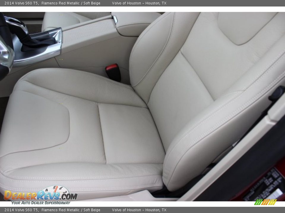 2014 Volvo S60 T5 Flamenco Red Metallic / Soft Beige Photo #12