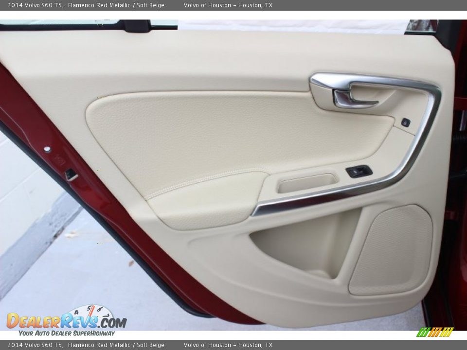 2014 Volvo S60 T5 Flamenco Red Metallic / Soft Beige Photo #23