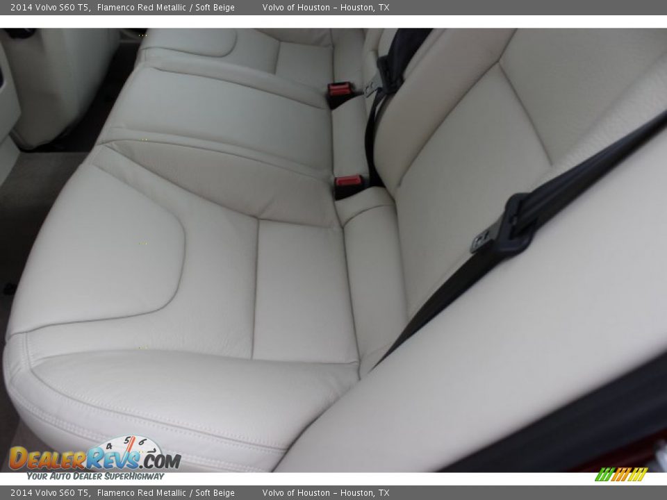 2014 Volvo S60 T5 Flamenco Red Metallic / Soft Beige Photo #25