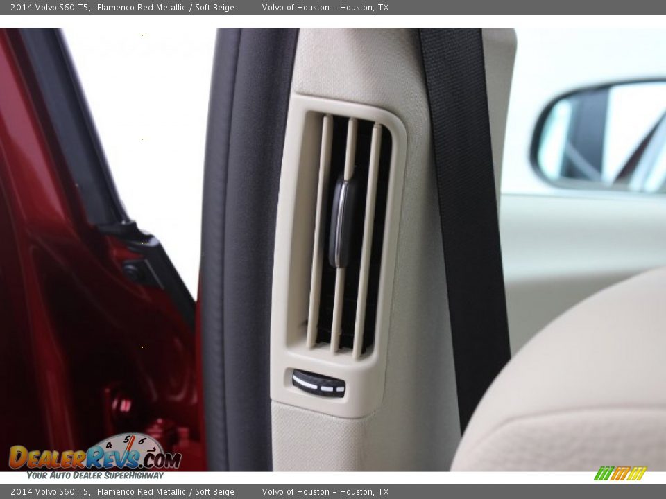 2014 Volvo S60 T5 Flamenco Red Metallic / Soft Beige Photo #26