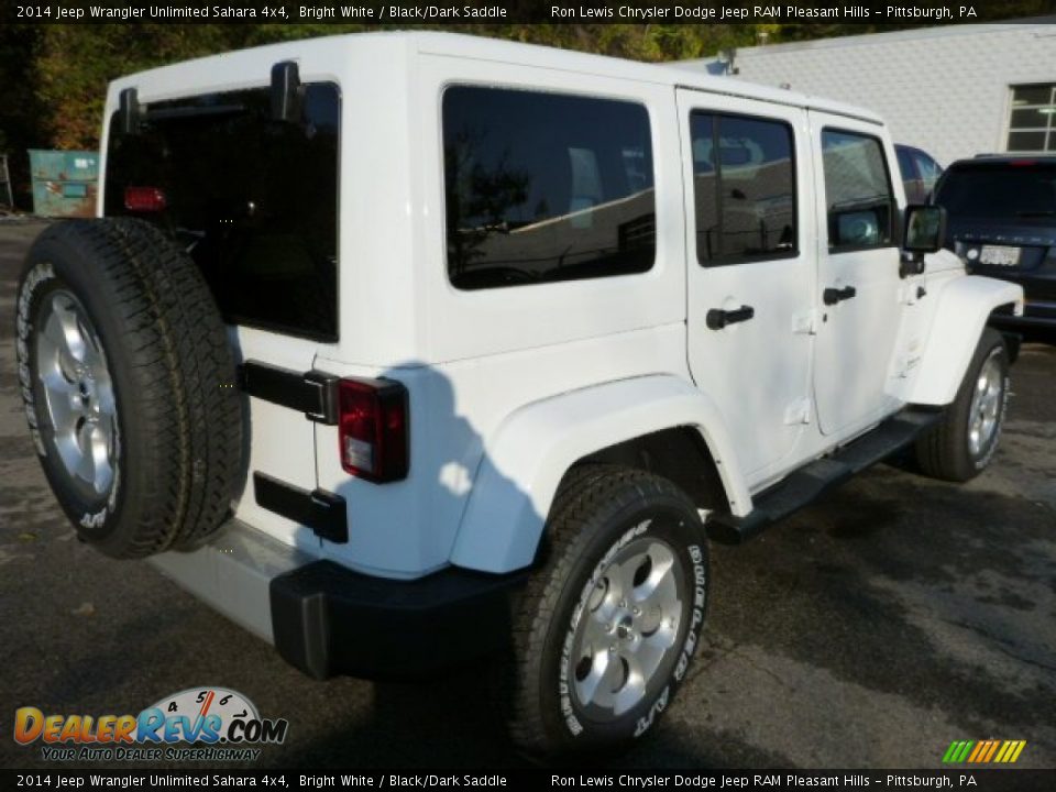 2014 Jeep Wrangler Unlimited Sahara 4x4 Bright White / Black/Dark Saddle Photo #5