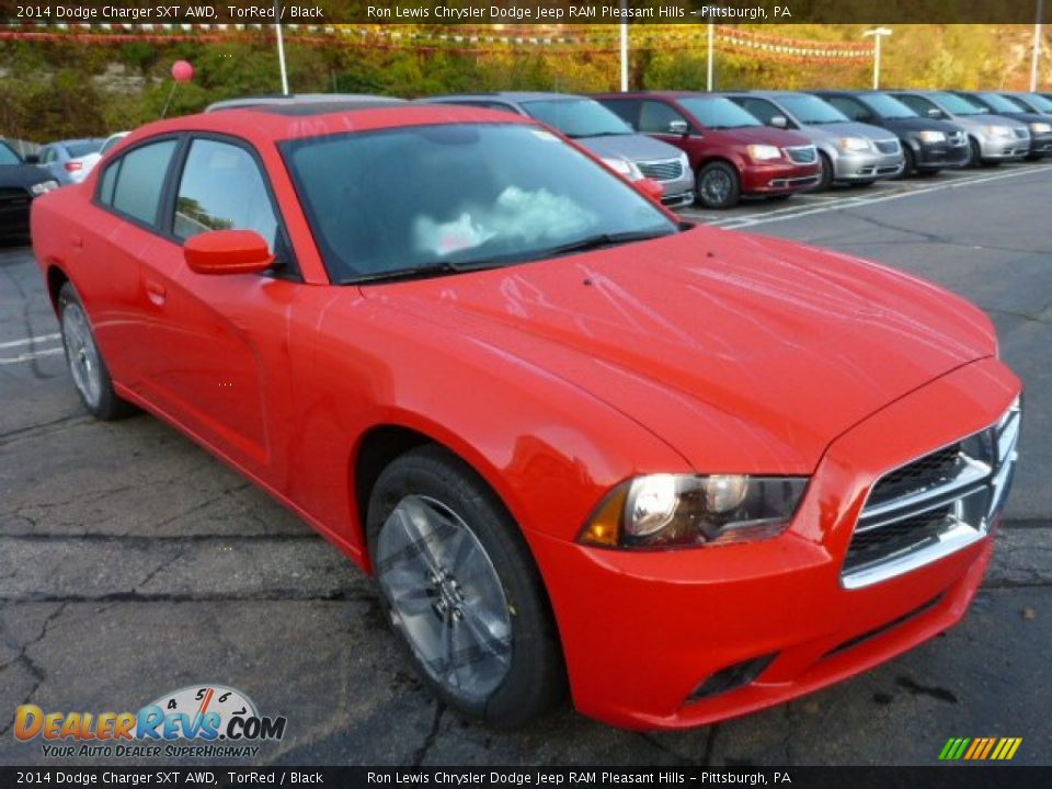 2014 Dodge Charger SXT AWD TorRed / Black Photo #7