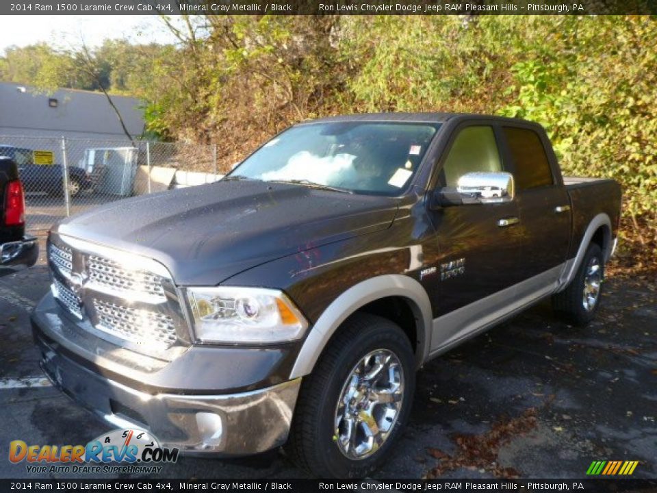 2014 Ram 1500 Laramie Crew Cab 4x4 Mineral Gray Metallic / Black Photo #1