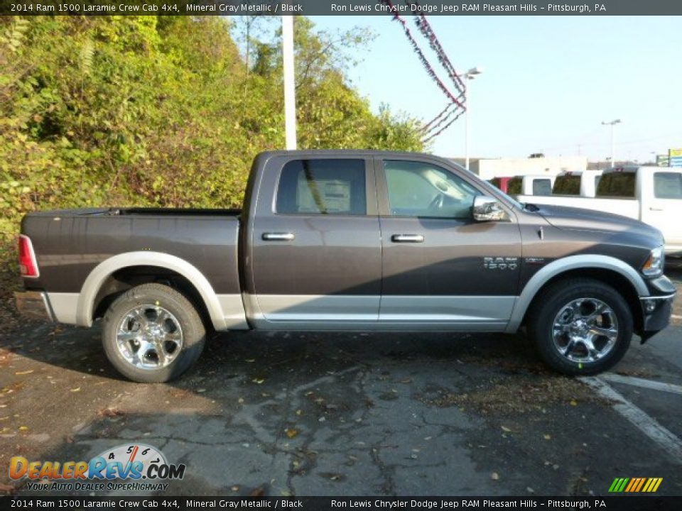 2014 Ram 1500 Laramie Crew Cab 4x4 Mineral Gray Metallic / Black Photo #6