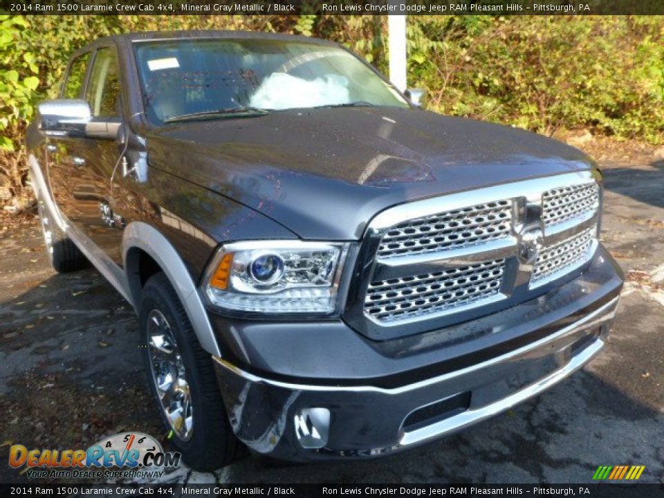 2014 Ram 1500 Laramie Crew Cab 4x4 Mineral Gray Metallic / Black Photo #7