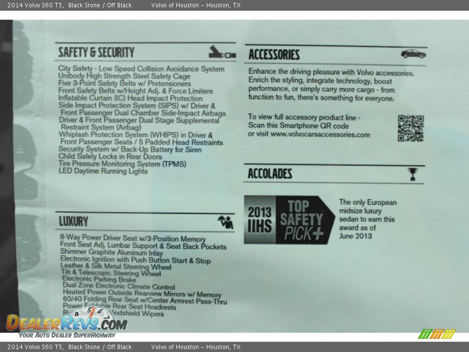 2014 Volvo S60 T5 Black Stone / Off Black Photo #33