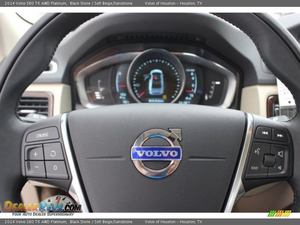 2014 Volvo S80 T6 AWD Platinum Steering Wheel Photo #24