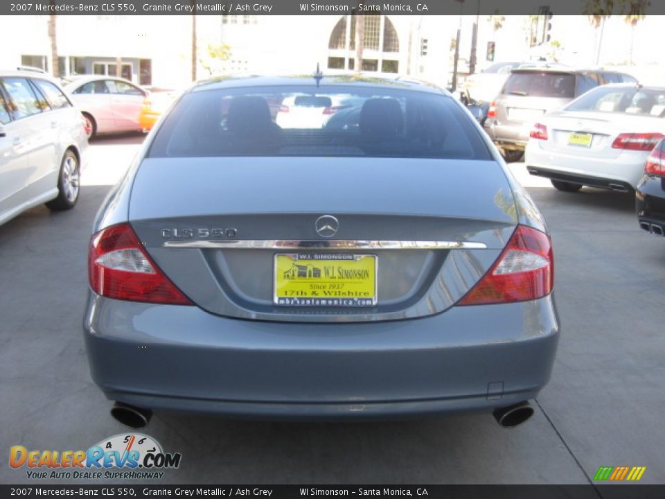 2007 Mercedes-Benz CLS 550 Granite Grey Metallic / Ash Grey Photo #3
