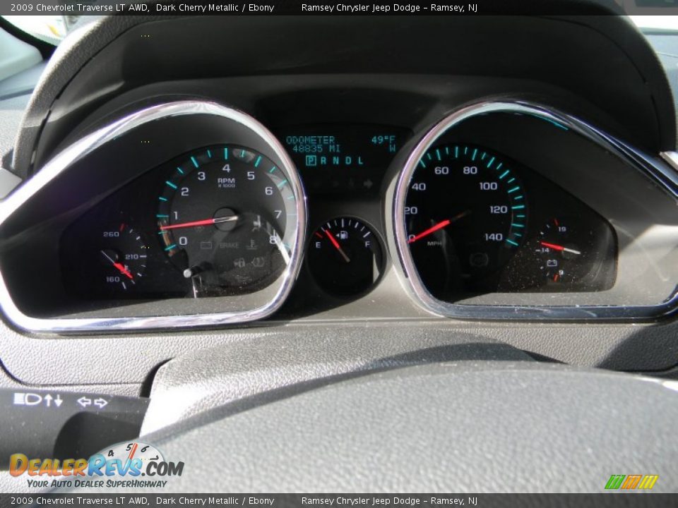 2009 Chevrolet Traverse LT AWD Dark Cherry Metallic / Ebony Photo #13