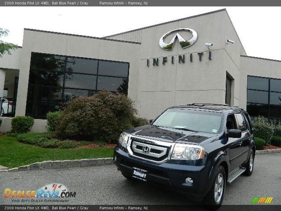 2009 Honda Pilot LX 4WD Bali Blue Pearl / Gray Photo #1