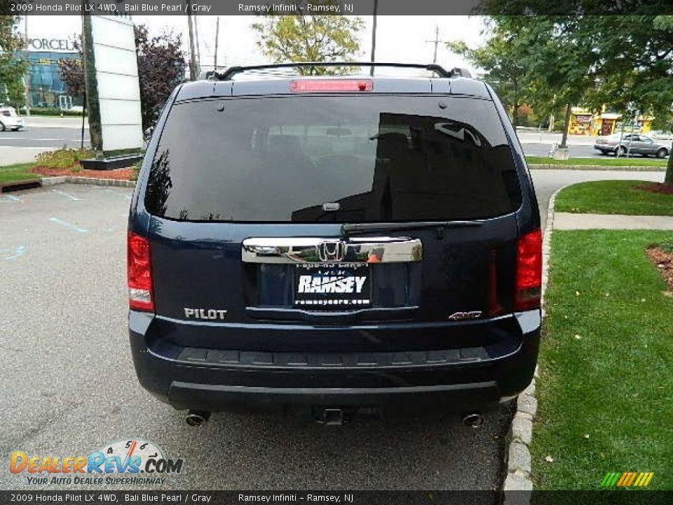 2009 Honda Pilot LX 4WD Bali Blue Pearl / Gray Photo #6