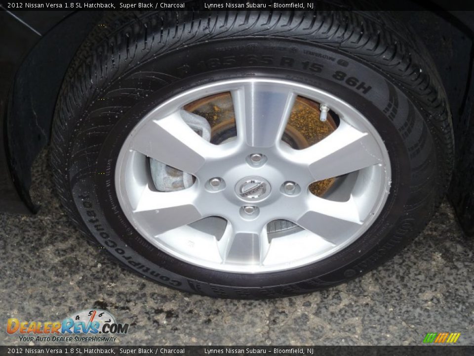 2012 Nissan Versa 1.8 SL Hatchback Super Black / Charcoal Photo #4