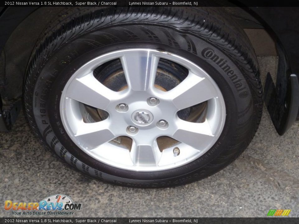 2012 Nissan Versa 1.8 SL Hatchback Super Black / Charcoal Photo #6