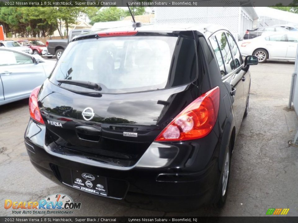 2012 Nissan Versa 1.8 SL Hatchback Super Black / Charcoal Photo #8