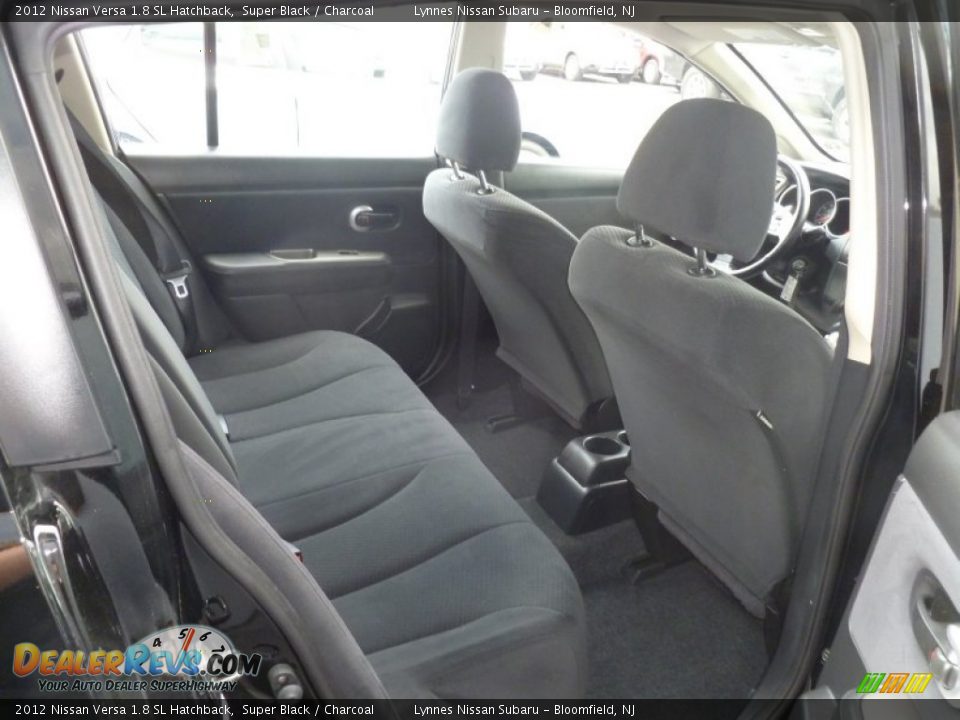 2012 Nissan Versa 1.8 SL Hatchback Super Black / Charcoal Photo #11