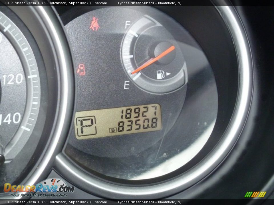 2012 Nissan Versa 1.8 SL Hatchback Super Black / Charcoal Photo #19